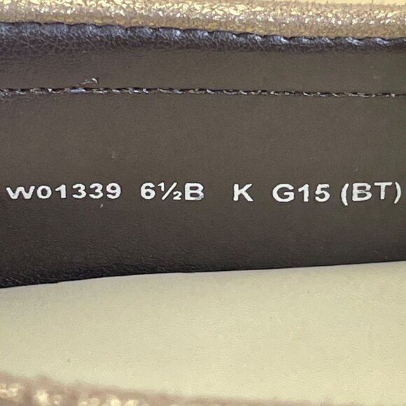 Cole Haan Women’s Gold Metallic Leather Pinch Grand Tassel Loafers Size 6.5B - Picture 7 of 10